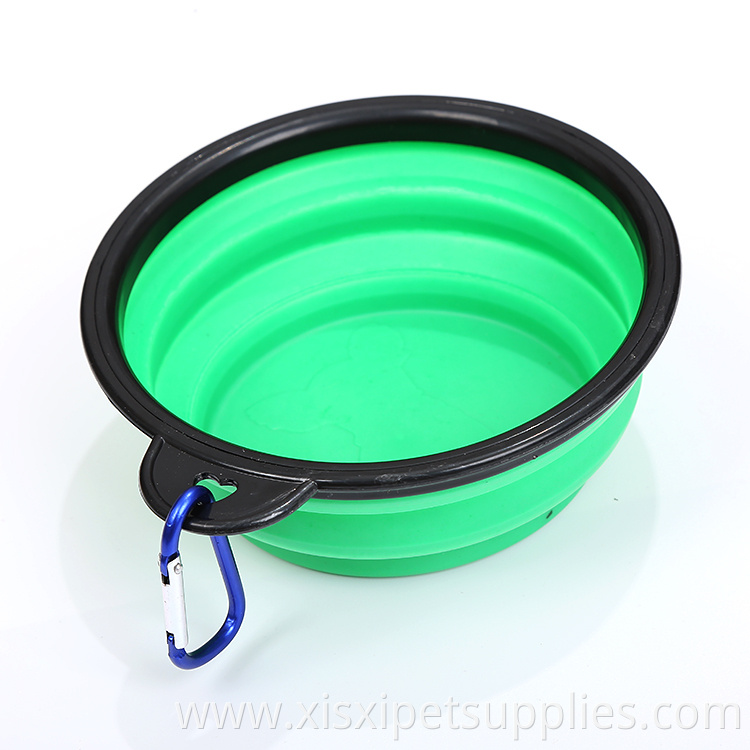 hot sell amazon Collapsible Dog Bowl, Foldable Expandable Cup Dish for Pet Cat Food Water Feeding Portable Travel Bowl